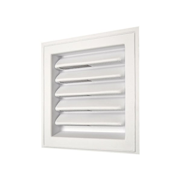 Caracteristicas Atractivas 12 x 12 in. Plastic Wall Louver, White CA2739454 - main